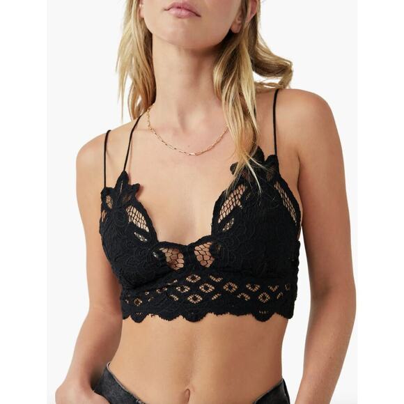 Free People Other - Intimately FP Adella Longline Bralette Black Size S